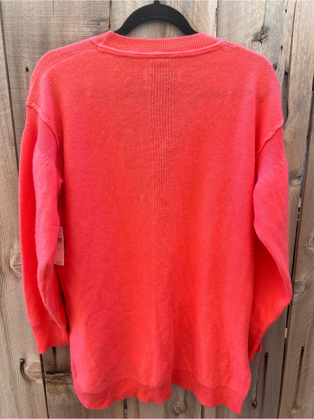 Pilcro Kelly Oversized Cashmere Cardigan in Coral size Small - Picture 4 of 6